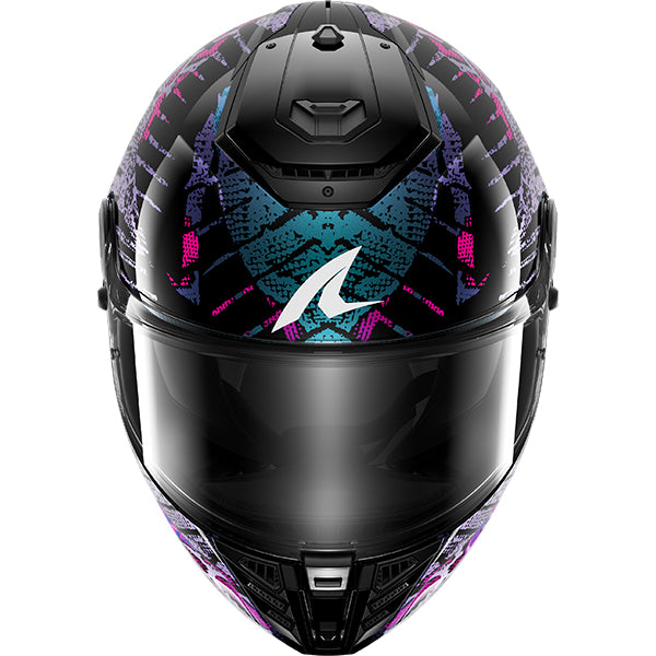 Shark Spartan RS Reptaia Helmet KBX - Black / Blue / Glitter