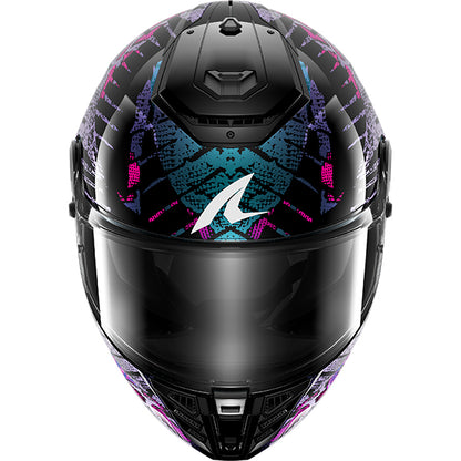 Shark Spartan RS Reptaia Helmet KBX - Black / Blue / Glitter