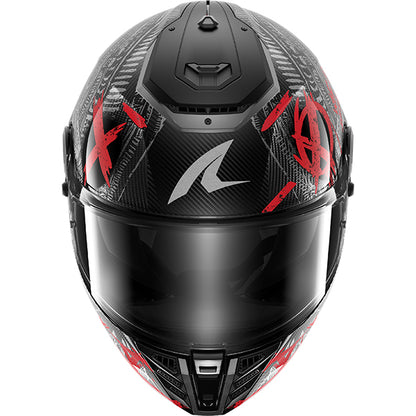 Shark Spartan RS Carbon Shiever Helmet MAT DAR - Carbon / Anthracite / Red