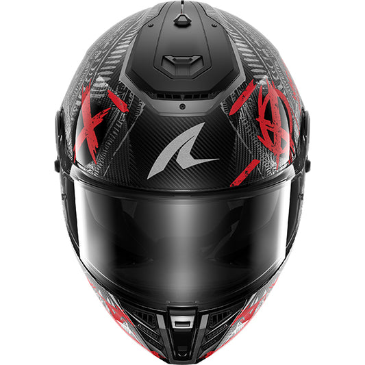 Shark Spartan RS Carbon Shiever Helmet MAT DAR - Carbon / Anthracite / Red