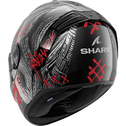 Shark Spartan RS Carbon Shiever Helmet MAT DAR - Carbon / Anthracite / Red