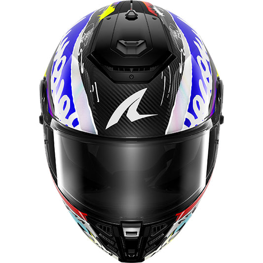 Shark Spartan RS Carbon Streetrush Helmet DBU - Carbon / Blue / Chrome