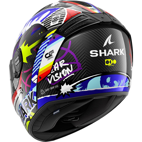 Shark Spartan RS Carbon Streetrush Helmet DBU - Carbon / Blue / Chrome