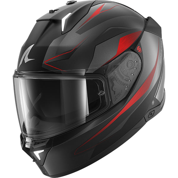 Shark Skwal I3 Mekarium Helmet MAT KAR - Matt Black / Red