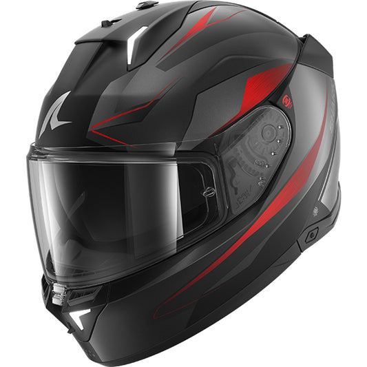 Shark Skwal I3 Mekarium Helmet MAT KAR - Matt Black / Red