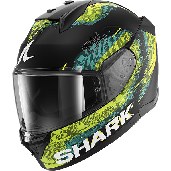 Shark D-Skwal 3 Speed-Vib Helmet Mat KGB - Matt Black / Green / Blue