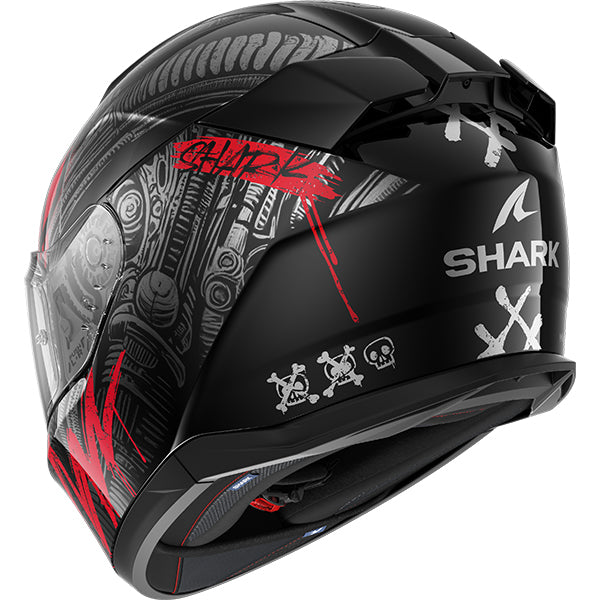 Shark D-Skwal 3 Shiever Helmet KAR - Black / Red