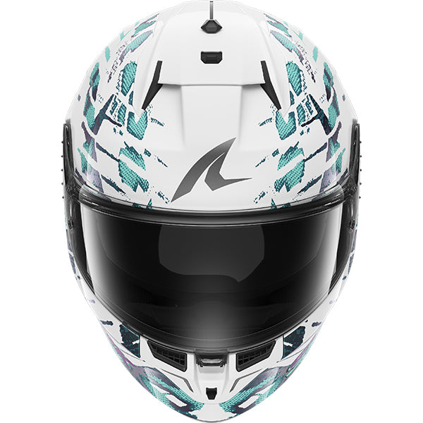 Shark D-Skwal 3 Reptaia Helmet WXW - White / Green