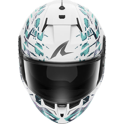 Shark D-Skwal 3 Reptaia Helmet WXW - White / Green