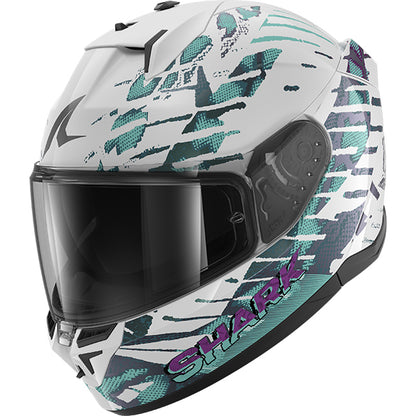 Shark D-Skwal 3 Reptaia Helmet WXW - White / Green
