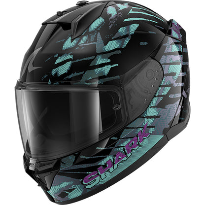 Shark D-Skwal 3 Reptaia Helmet Mat KXK - Matt Black / Green