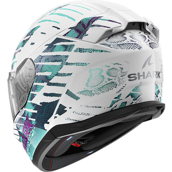 Shark D-Skwal 3 Reptaia Helmet WXW - White / Green