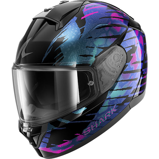 Shark Ridill 2 Reptaia Helmet - Black / Violet KVX
