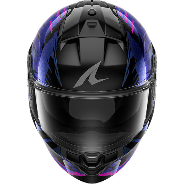 Shark Ridill 2 Reptaia Helmet - Black / Violet KVX