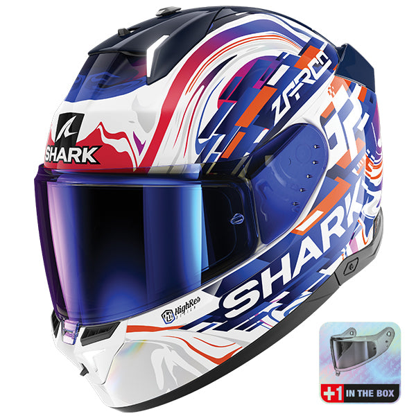 Shark Skwal I3 Zarco GP De France Helmet BBW - White / Violet / Blue