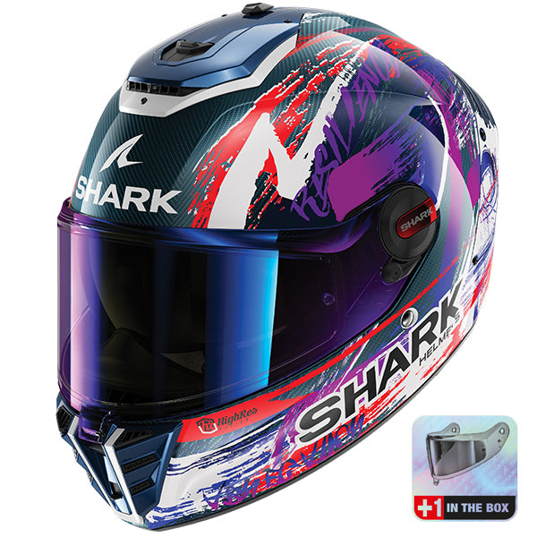 Shark Spartan RS Carbon Zarco Signature Helmet DWV - Carbon / White / Violet