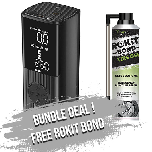 Rokit Up Tyre Inflator 9000 MaH - Bundle Deal FREE Rokit Bond