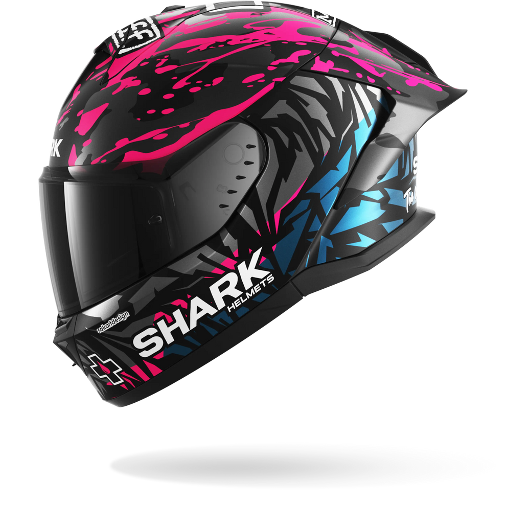 Shark Skwal Cup Redding Helmet Mat KVB - Black / Violet / Blue