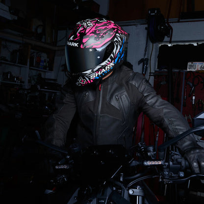 Shark Skwal Cup Redding Helmet Mat KVB - Black / Violet / Blue