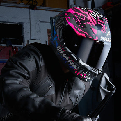 Shark Skwal Cup Redding Helmet Mat KVB - Black / Violet / Blue