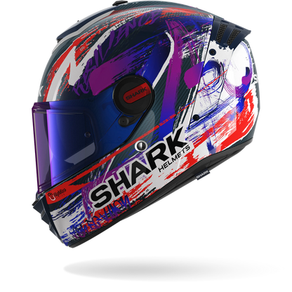 Shark Spartan RS Carbon Zarco Signature Helmet DWV - Carbon / White / Violet