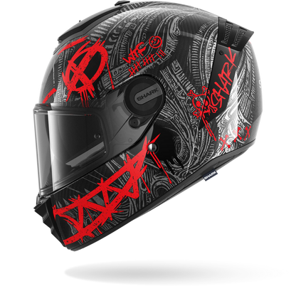 Shark Spartan RS Carbon Shiever Helmet MAT DAR - Carbon / Anthracite / Red