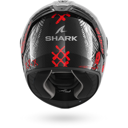Shark Spartan RS Carbon Shiever Helmet MAT DAR - Carbon / Anthracite / Red