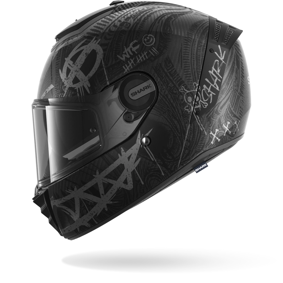 Shark Spartan RS Carbon Shiever Helmet MAT DAS - Carbon / Anthracite / Silver
