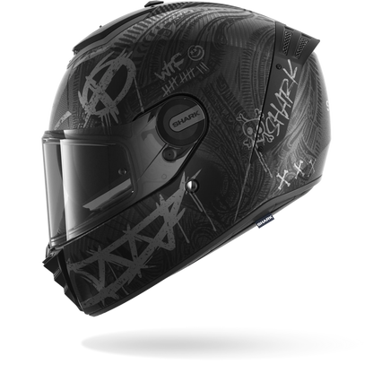 Shark Spartan RS Carbon Shiever Helmet MAT DAS - Carbon / Anthracite / Silver