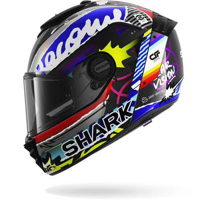 Shark Spartan RS Carbon Streetrush Helmet DBU - Carbon / Blue / Chrome