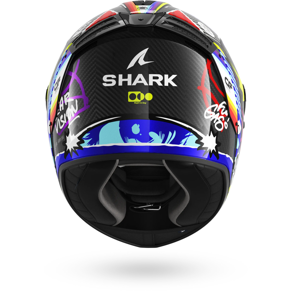 Shark Spartan RS Carbon Streetrush Helmet DBU - Carbon / Blue / Chrome