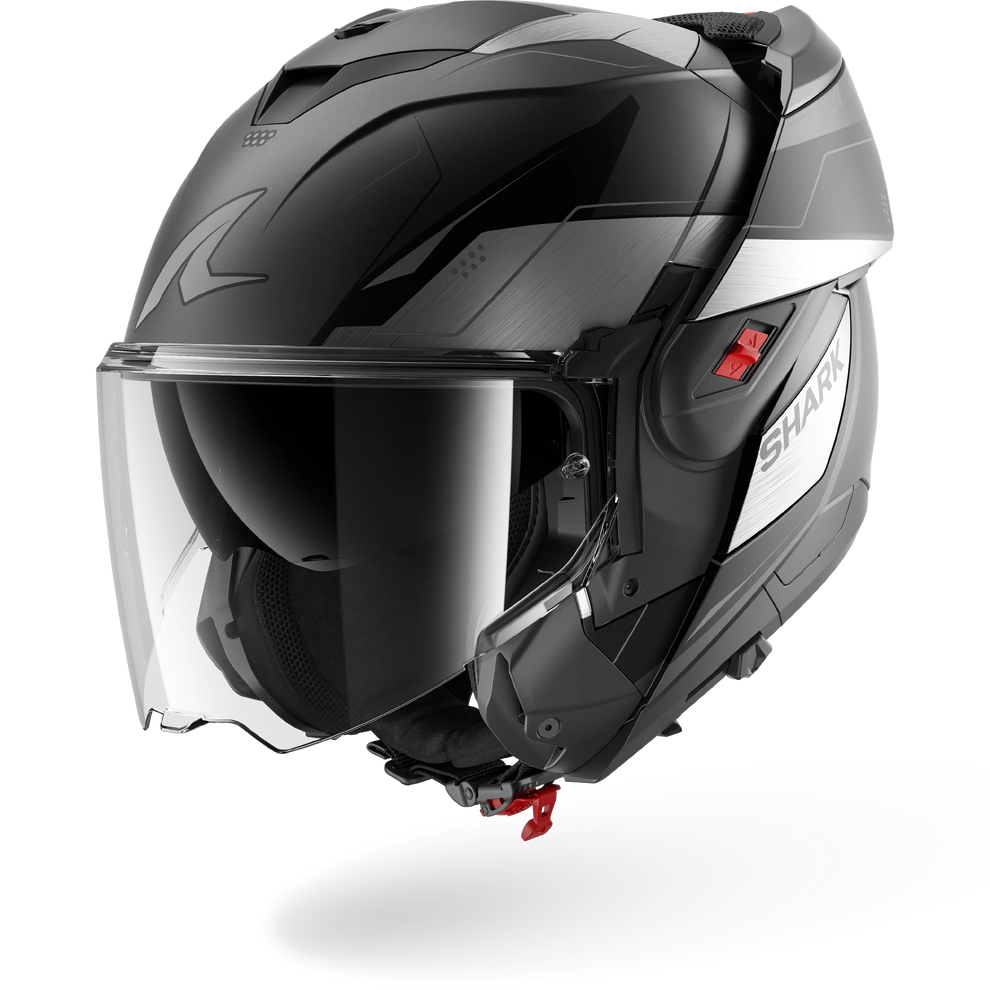 Shark OXO Mekarium Helmet Mat AUK - Matt Anthracite / Chrome / Black