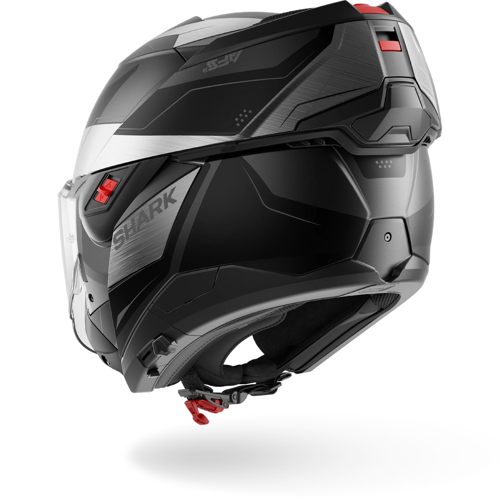 Shark OXO Mekarium Helmet Mat AUK - Matt Anthracite / Chrome / Black
