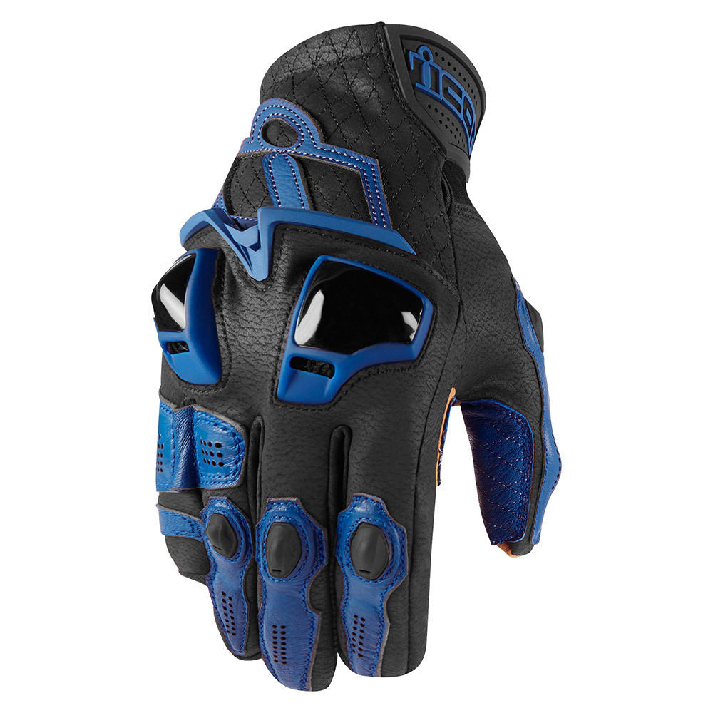 Icon Hypersport Short Gloves - Blue