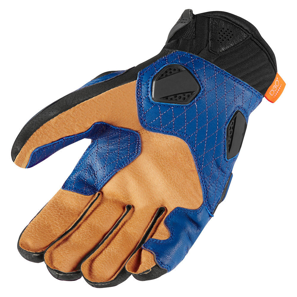 Icon Hypersport Short Gloves - Blue