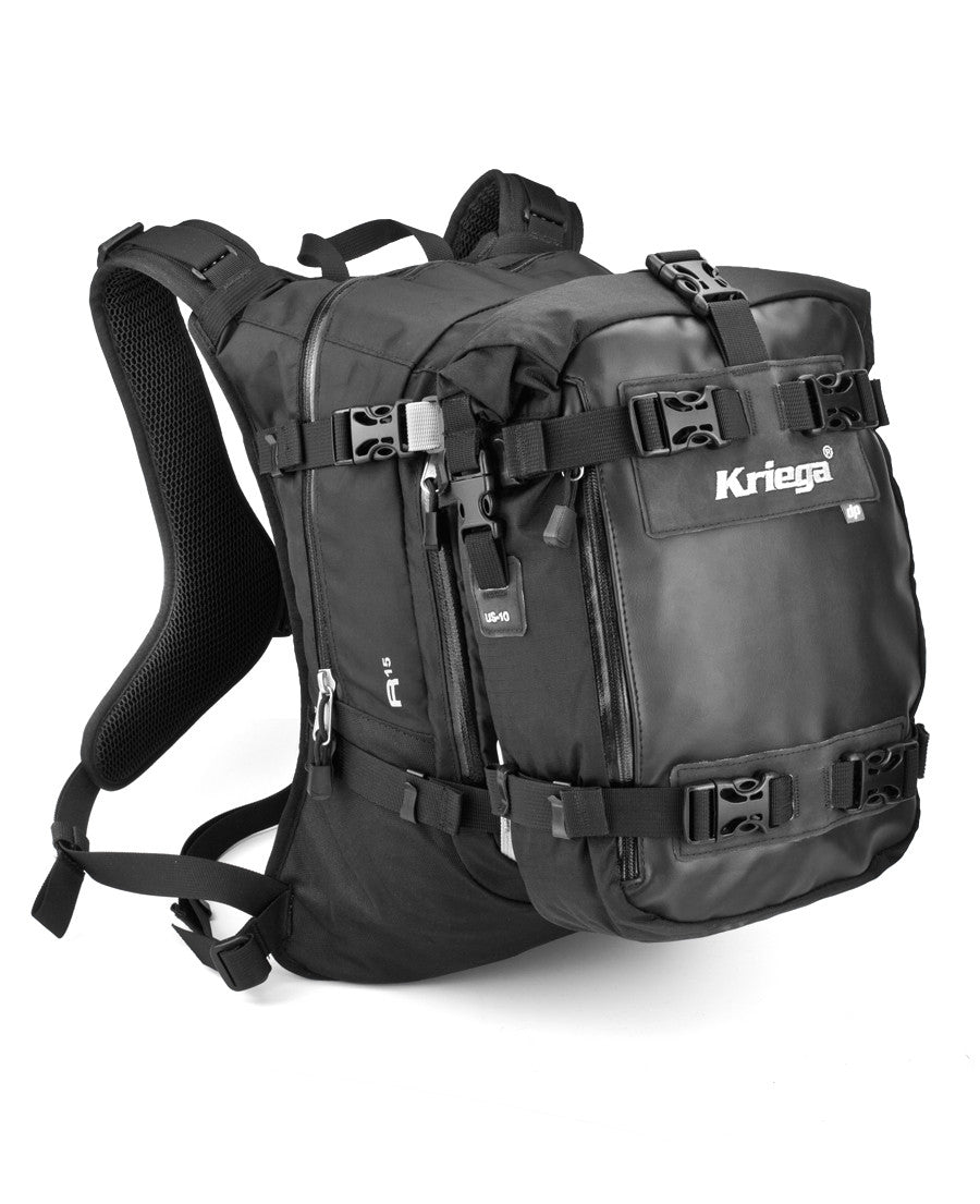 Kriega R15 Motorcycle Backpack with US10 Drypack (optional extra)