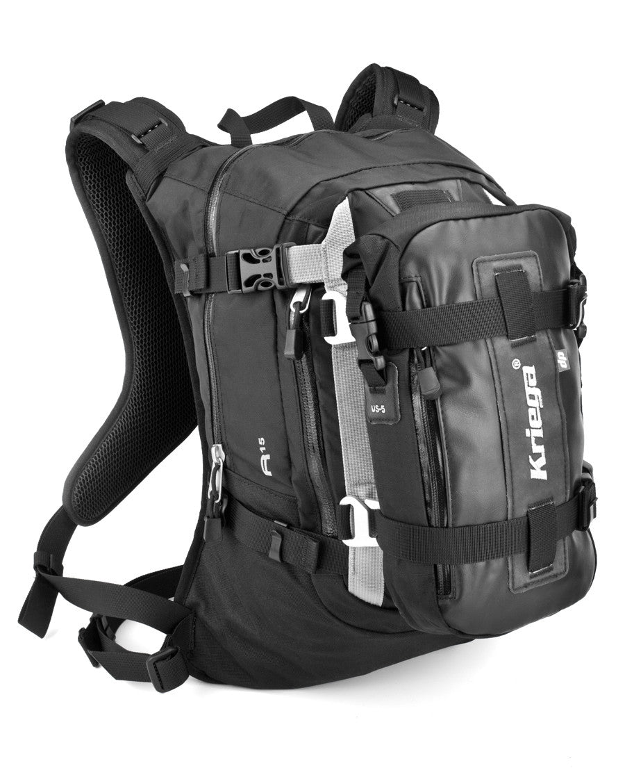 Kriega R15 Motorcycle Backpack with US5 Drypack (optional extra)