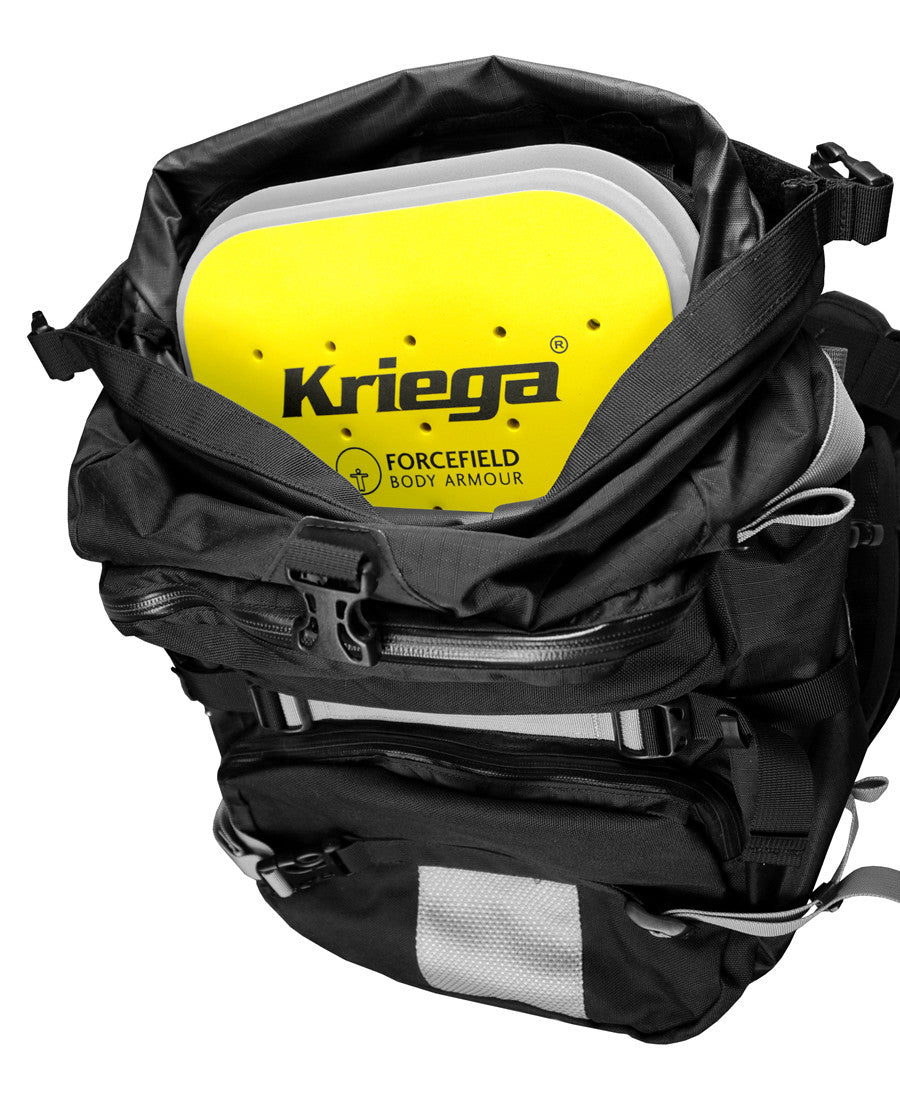 Kriega R30 Waterproof Motorcycle Backpack - With Forcefield Back Protector (optional extra)