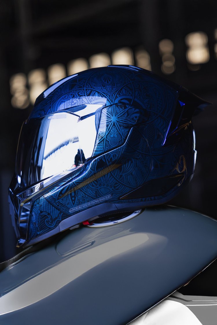 Icon Ultraflite Opal Mandala Helmet - Blue