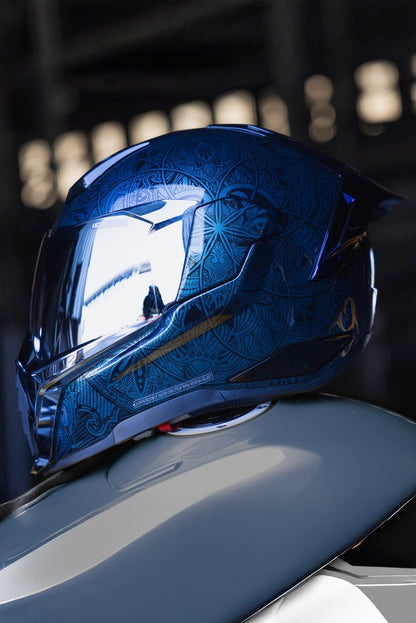 Icon Ultraflite Opal Mandala Helmet - Blue