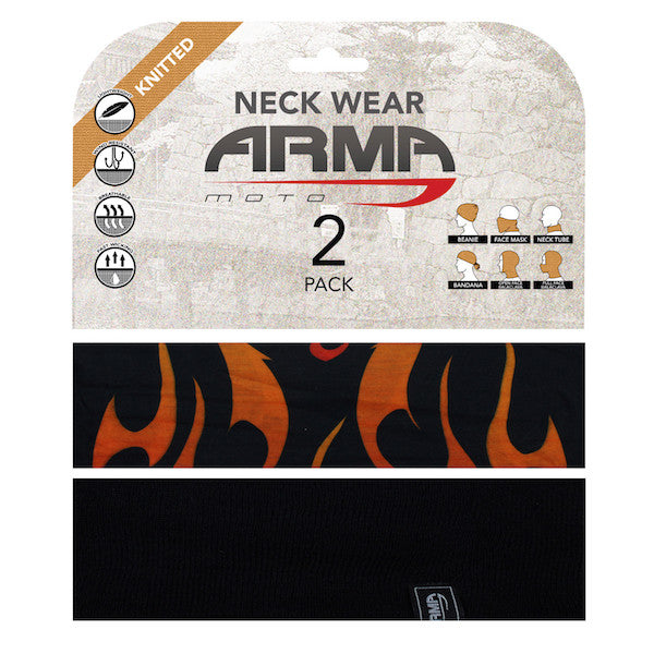 ARMR Moto Neck Tube 2 Pack - Flame