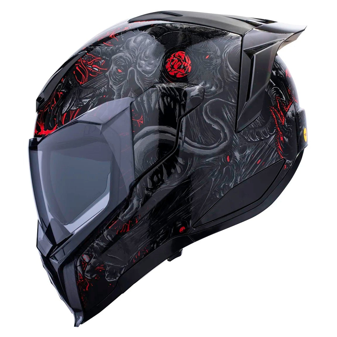 Side Profile of Icon Ultraflite Misanthrope Helmet - Black