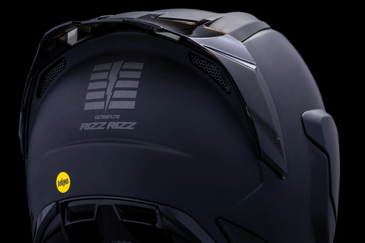 Icon Rizz Rizz Helmet Icon Ultraflite Rizz Rizz Helmet - Matt Black – Bolt Bikes