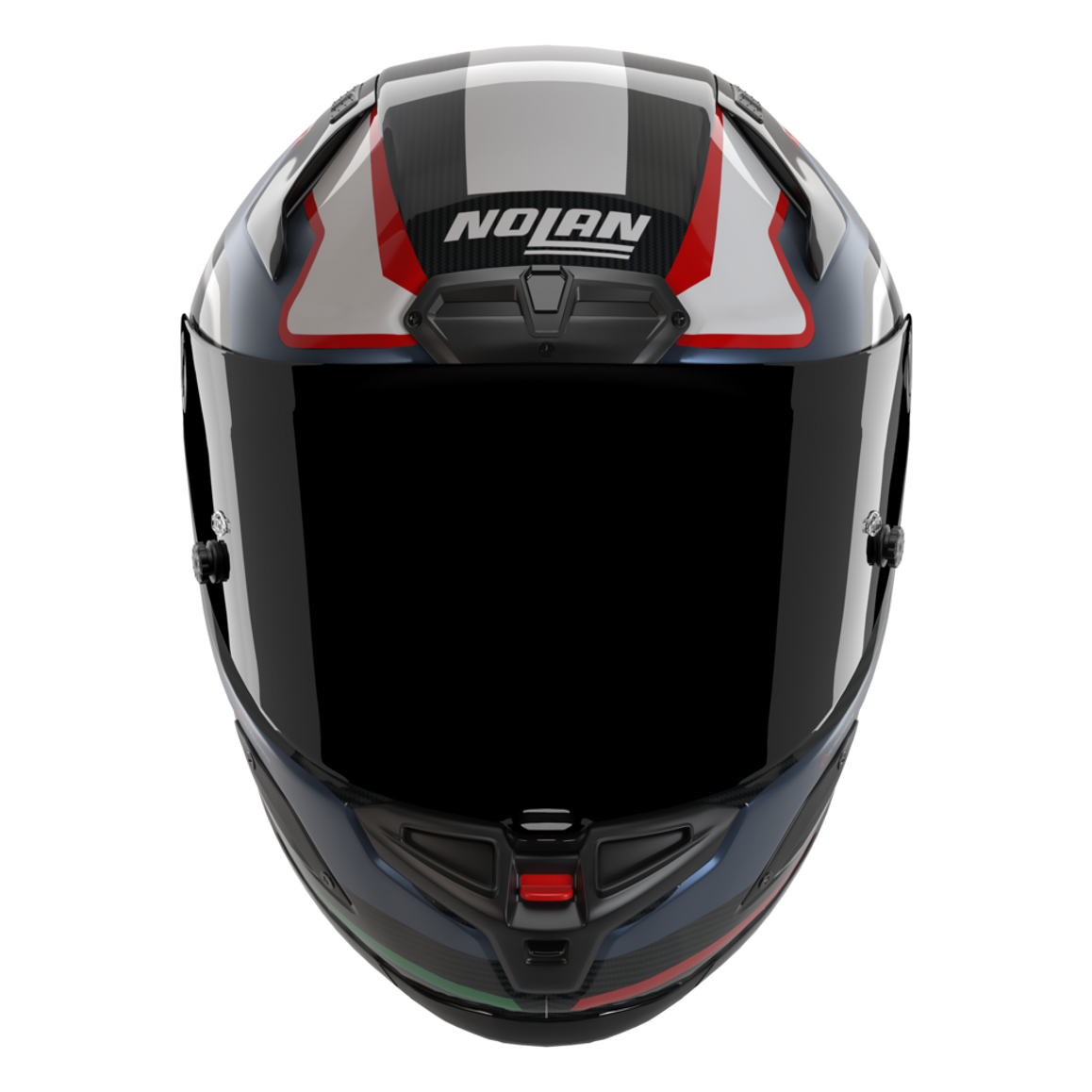 Nolan X-804 RS Piega 366 Helmet - Carbon / Blue / Red