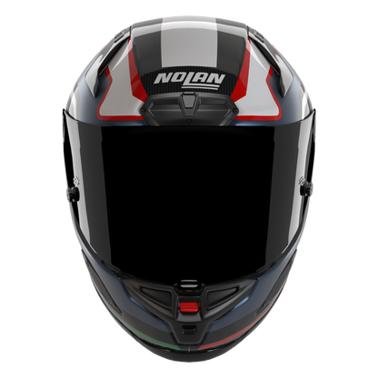 Nolan X-804 RS Piega 366 Helmet - Carbon / Blue / Red