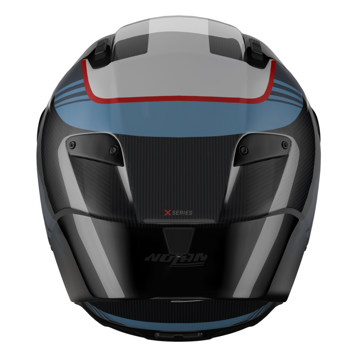 Nolan X-804 RS Piega 366 Helmet - Carbon / Blue / Red