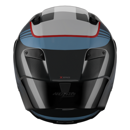 Nolan X-804 RS Piega 366 Helmet - Carbon / Blue / Red