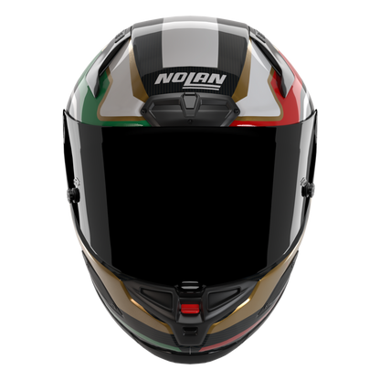 Nolan X-804 RS Piega 367 Helmet - Gold / Red / Green