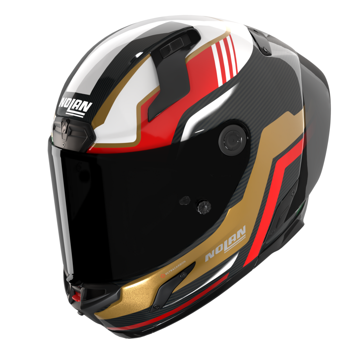 Nolan X-804 RS Piega 367 Helmet - Gold / Red / Green