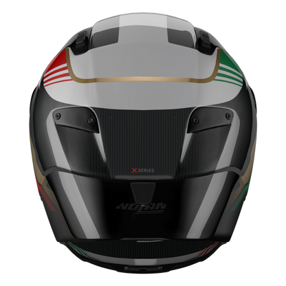 Nolan X-804 RS Piega 367 Helmet - Gold / Red / Green